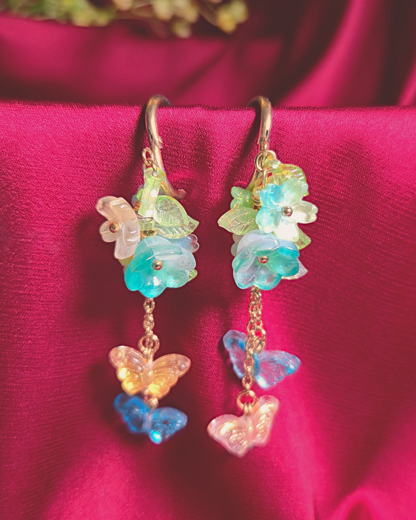 FLORAL DREAMS Stainless Steel Earrings // Meadow Whispers