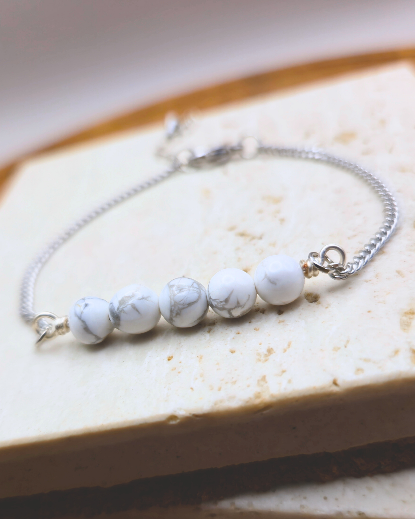 Handmade Bracelet - White Marble