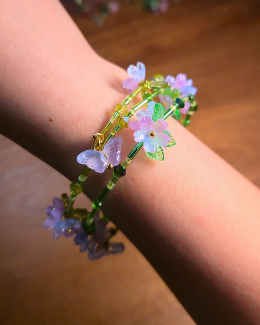 [PRE-ORDER] Blossom Vine Bangle // Cotton Candy