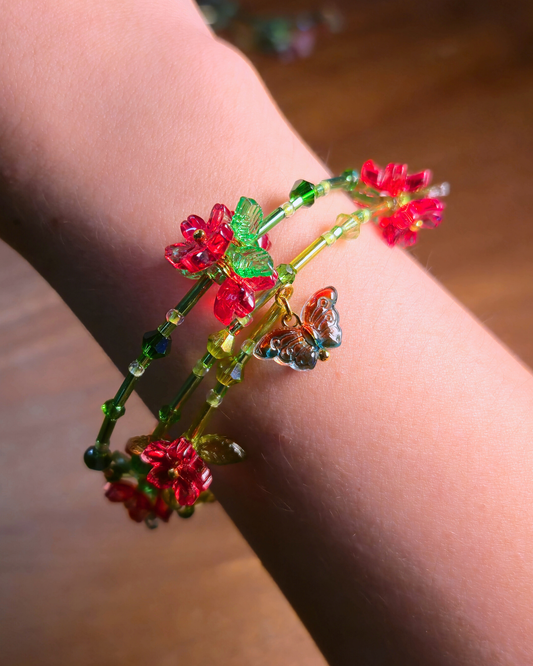[PRE-ORDER] Blossom Vine Bangle // Scarlet