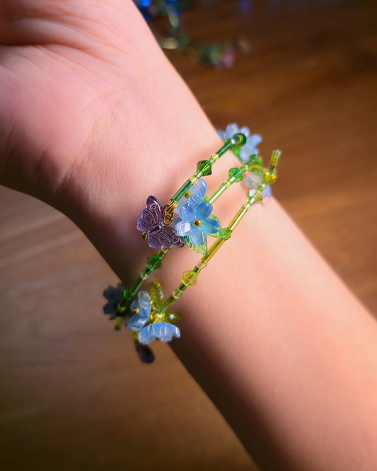 [PRE-ORDER] Blossom Vine Bangle // Summer Skies