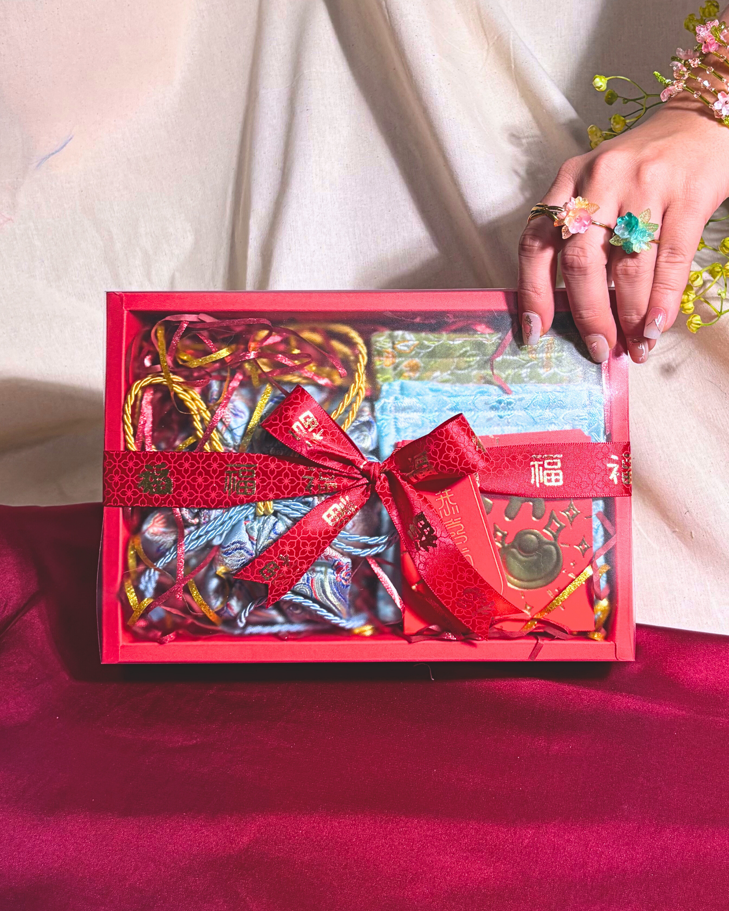 CNY Gift Set // Clarity (Handmade X & O Set with Coasters)