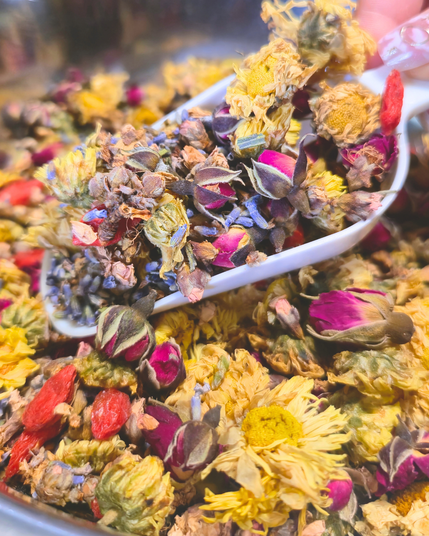 CNY Gift Set // Serenity (Floral Tea Mix & Handmade Coasters)