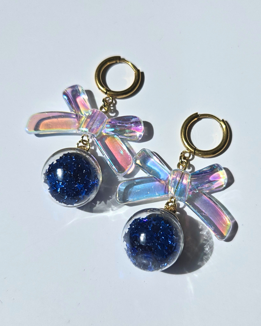 [LIMITED] CHRISSIE BABE // Handmade Stainless Steel Earrings - Blue