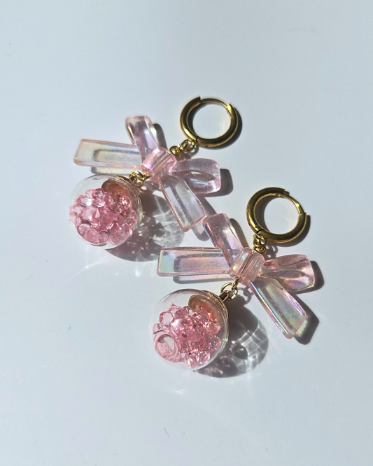 [LIMITED] CHRISSIE BABE // Handmade Stainless Steel Earrings - Pink