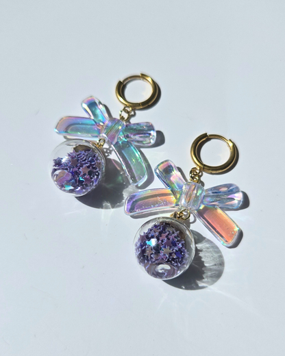 [LIMITED] CHRISSIE BABE // Handmade Stainless Steel Earrings - Purple
