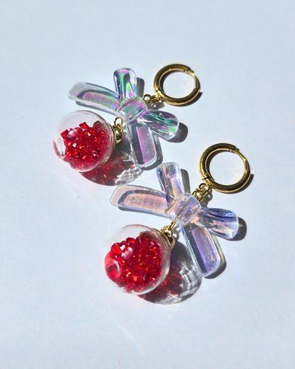 [LIMITED] CHRISSIE BABE // Handmade Stainless Steel Earrings - Red