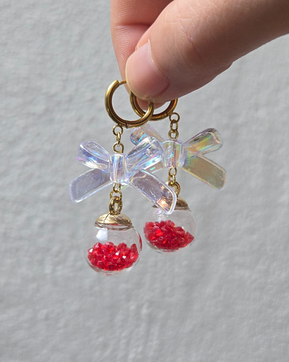 [LIMITED] CHRISSIE BABE // Handmade Stainless Steel Earrings - Red