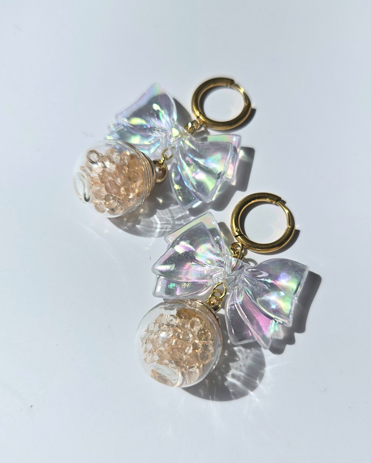 [LIMITED] CHRISSIE BELLE // Handmade Stainless Steel Earrings - Light Pink