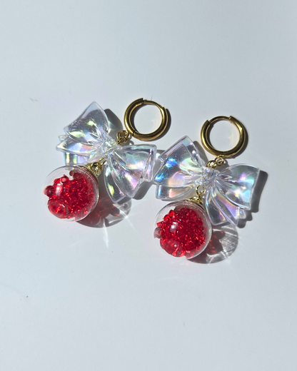 [LIMITED] CHRISSIE BELLE // Handmade Stainless Steel Earrings - Red