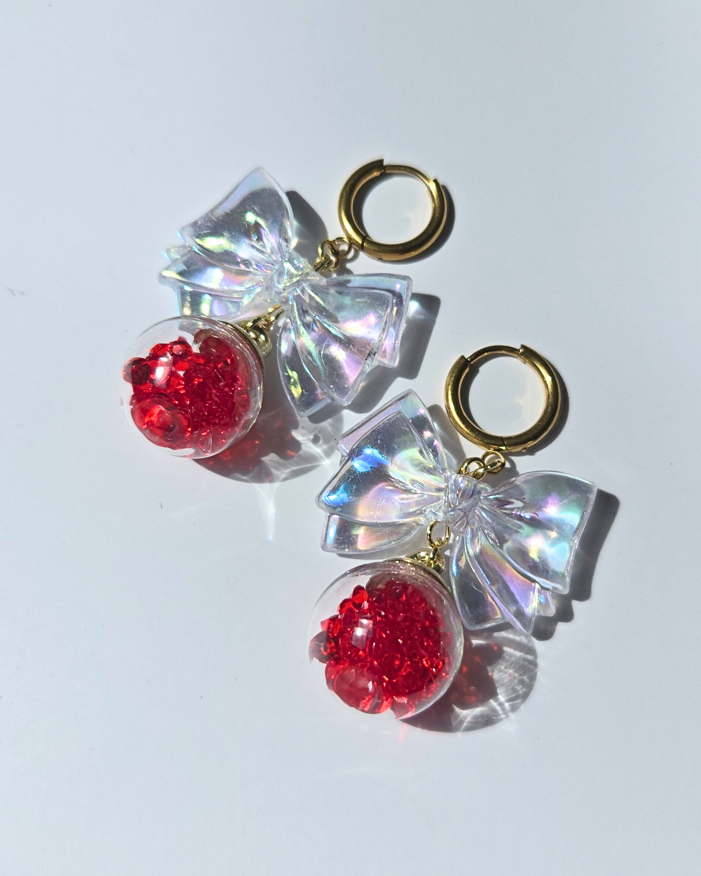 [LIMITED] CHRISSIE BELLE // Handmade Stainless Steel Earrings - Red