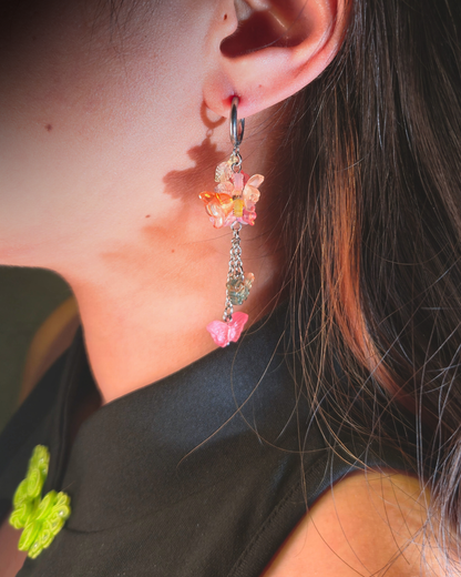FLORAL DREAMS Stainless Steel Earrings // Autumn Sunset