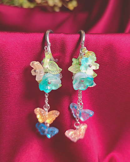 FLORAL DREAMS Stainless Steel Earrings // Meadow Whispers