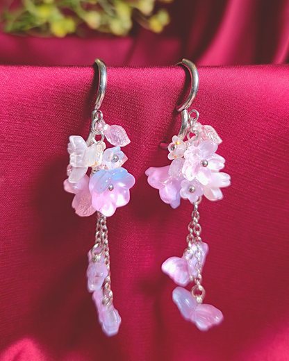 FLORAL DREAMS Stainless Steel Earrings // Misty Mornings