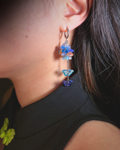 FLORAL DREAMS Stainless Steel Earrings // Ocean Sunrise