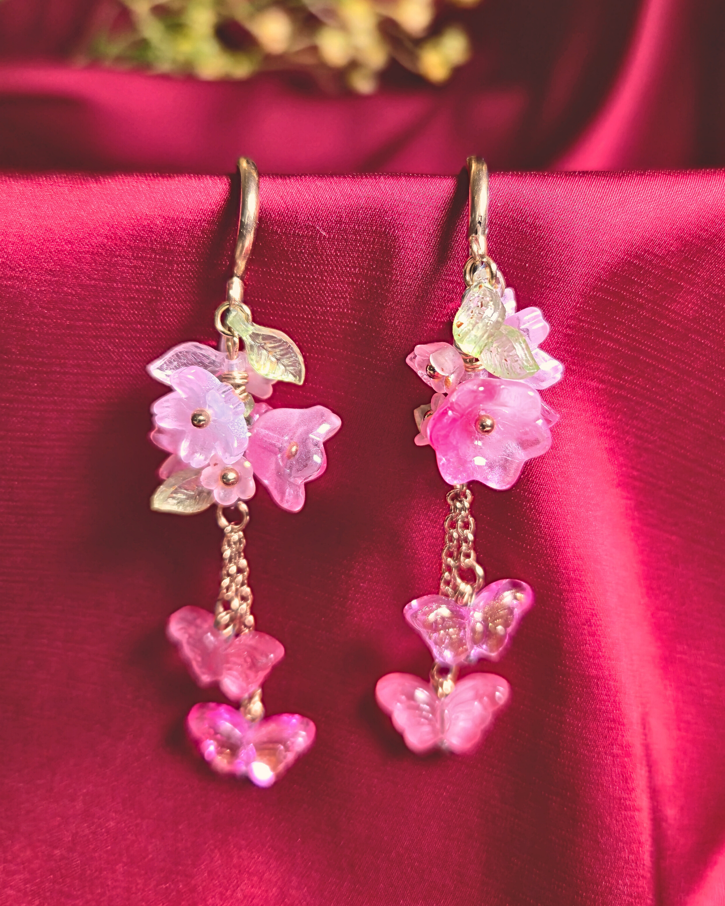 FLORAL DREAMS Stainless Steel Earrings // Sakura Wishes