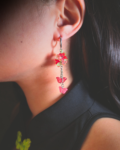 FLORAL DREAMS Stainless Steel Earrings // Watermelon Crush