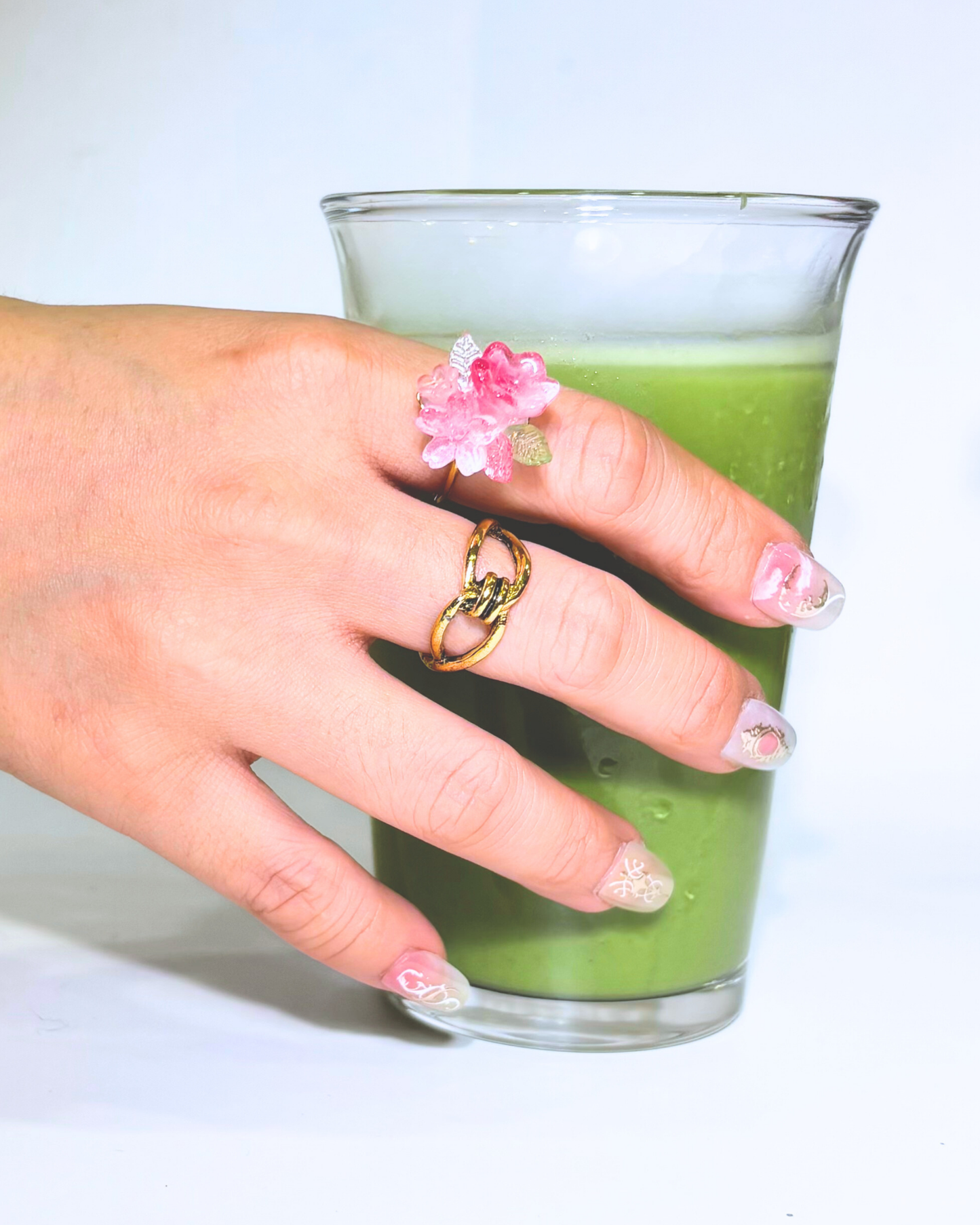 FLORAL DREAMS Stainless Steel Adjustable Ring // Sakura Wishes