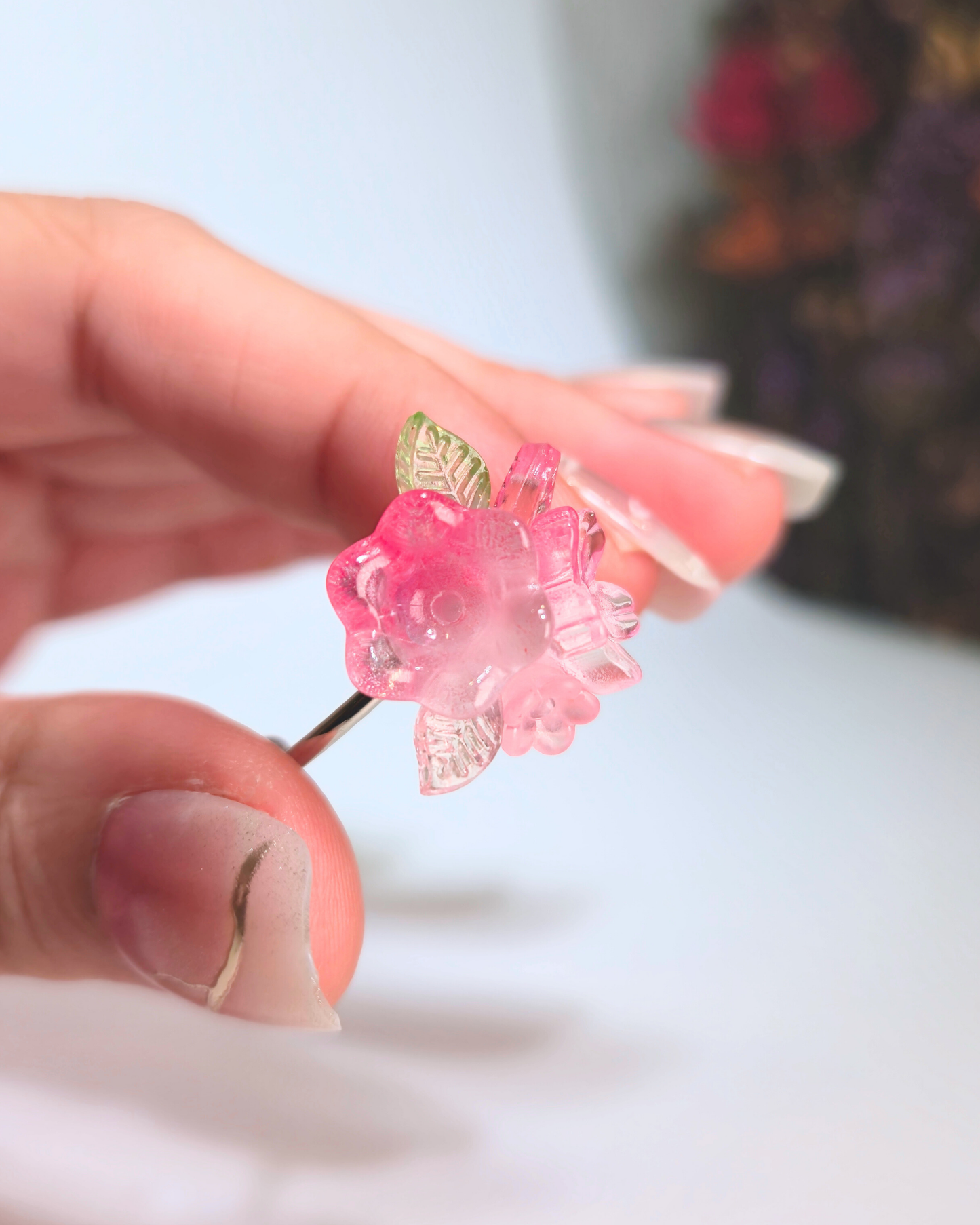 FLORAL DREAMS Stainless Steel Adjustable Ring // Sakura Wishes