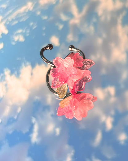 FLORAL DREAMS Stainless Steel Adjustable Ring // Sakura Wishes