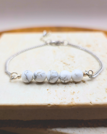 Handmade Bracelet - White Marble