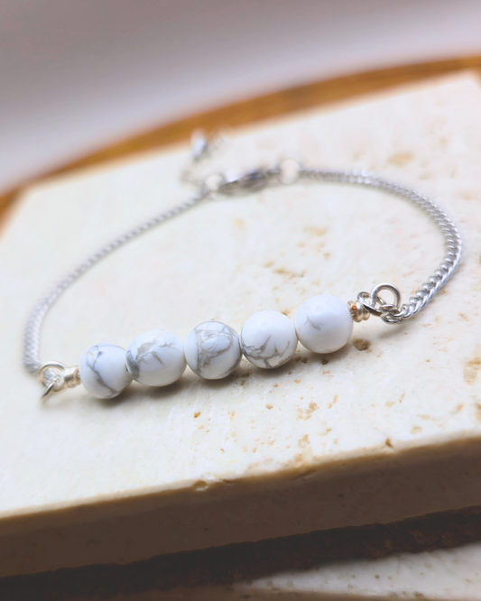 Handmade Bracelet - White Marble