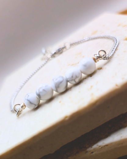 Handmade Bracelet - White Marble