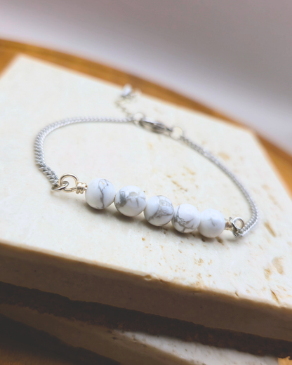 Handmade Bracelet - White Marble