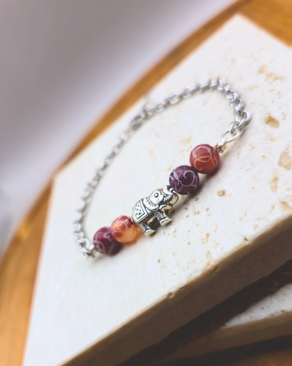 Handmade Bracelet - Ruby Elephant