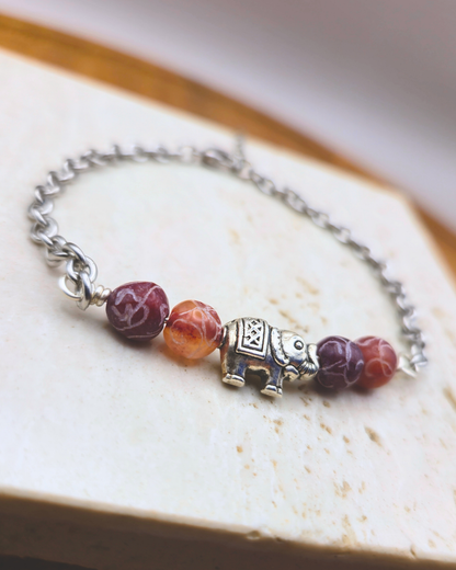 Handmade Bracelet - Ruby Elephant