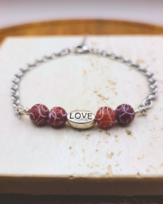 Handmade Bracelet - Ruby Love