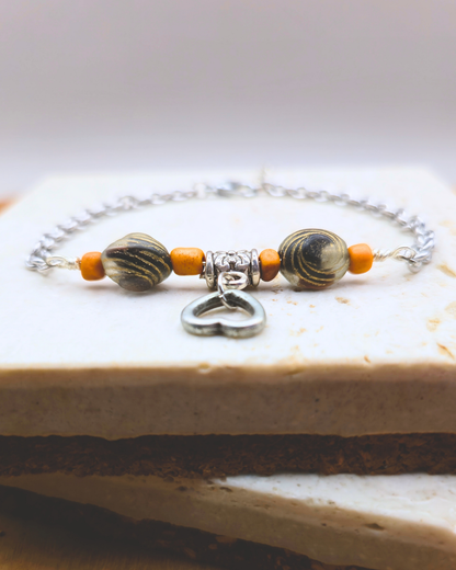 Handmade Bracelet - Tangerine Gold