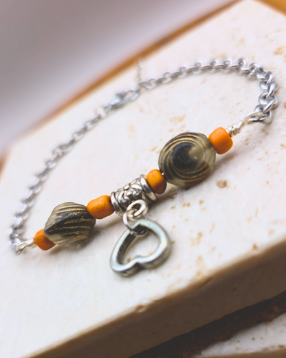 Handmade Bracelet - Tangerine Gold