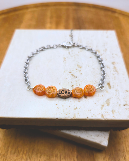 Handmade Bracelet - Tangerine Love