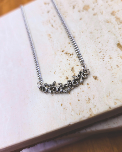 Handmade Metal Necklace - Silver Solace