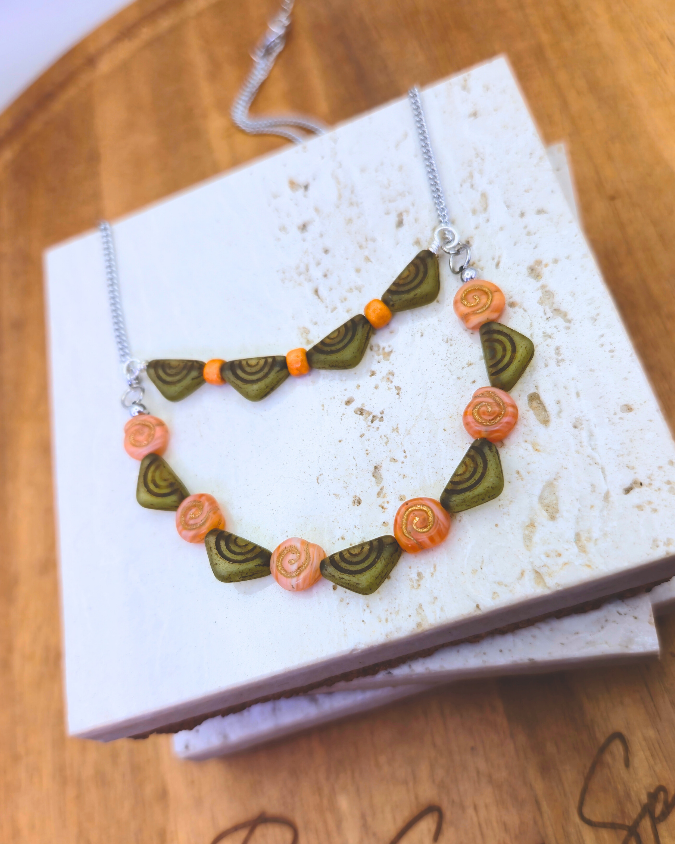 Handmade Metal Necklace - Tangerine Hills