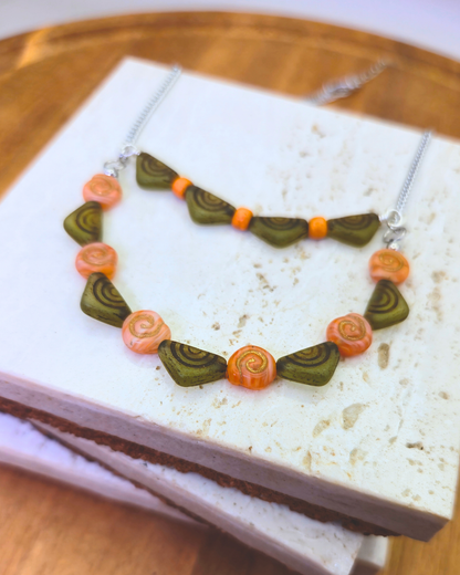 Handmade Metal Necklace - Tangerine Hills