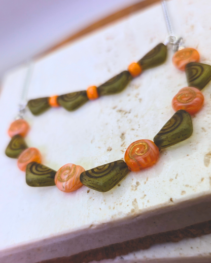 Handmade Metal Necklace - Tangerine Hills