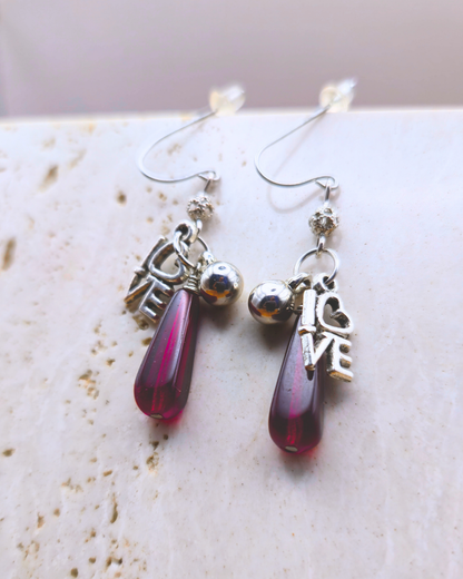 Handmade Earrings - Scarlet Love