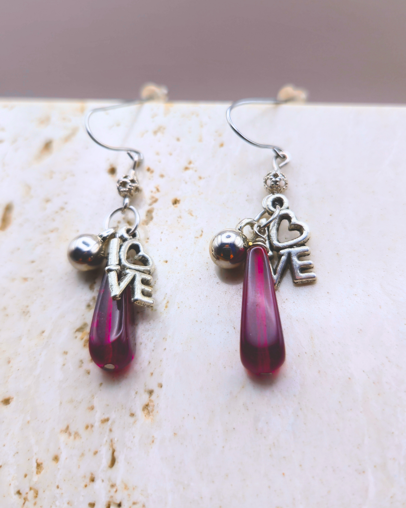 Handmade Earrings - Scarlet Love