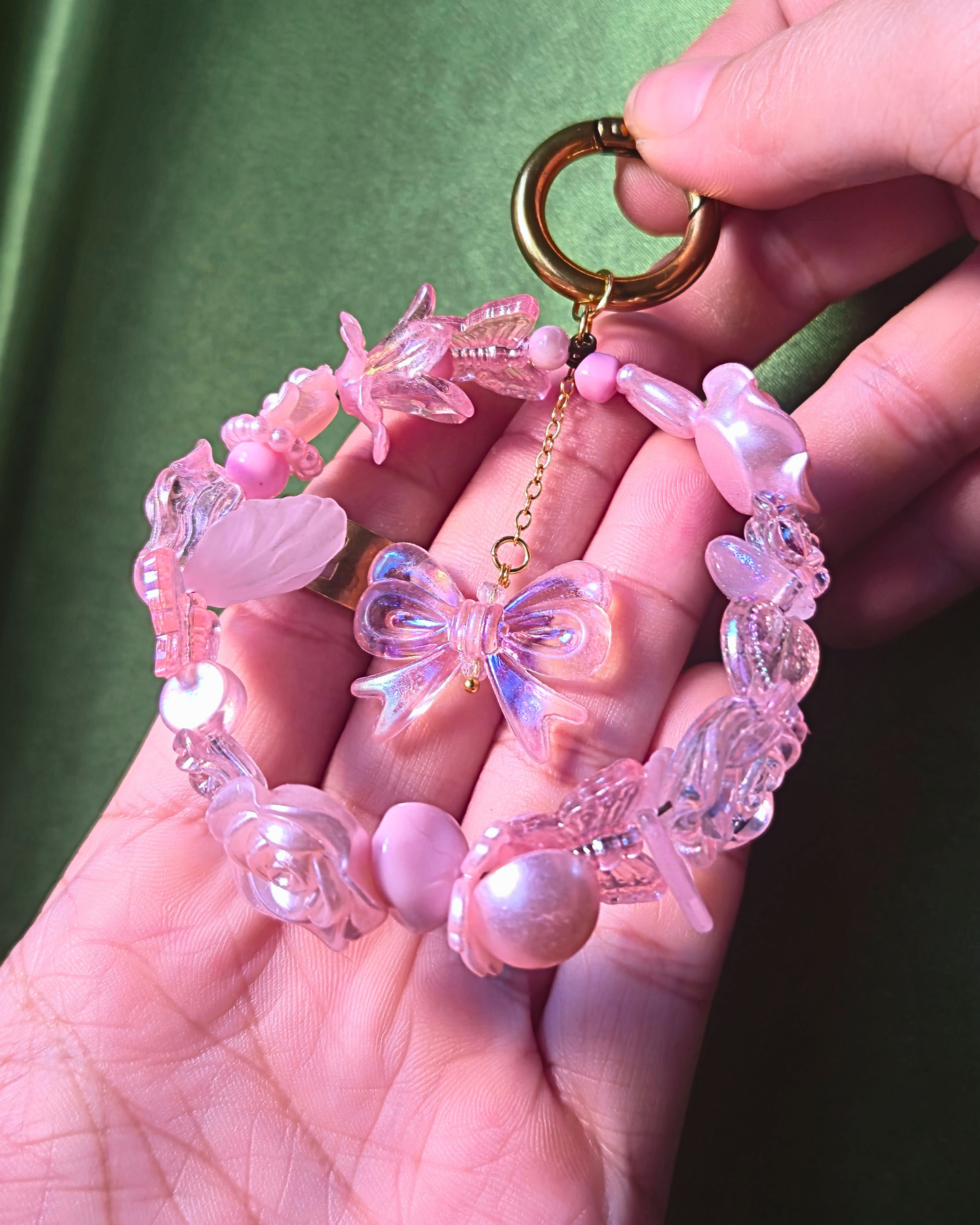 [LIMITED] Handmade Ornament Keychain - Candy Pink