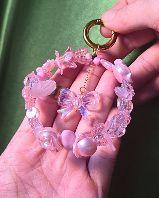 Handmade Ornament Keychain - Candy Pink