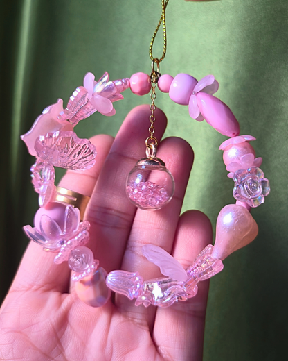 [LIMITED] Handmade Ornament Keychain - Candy Pink