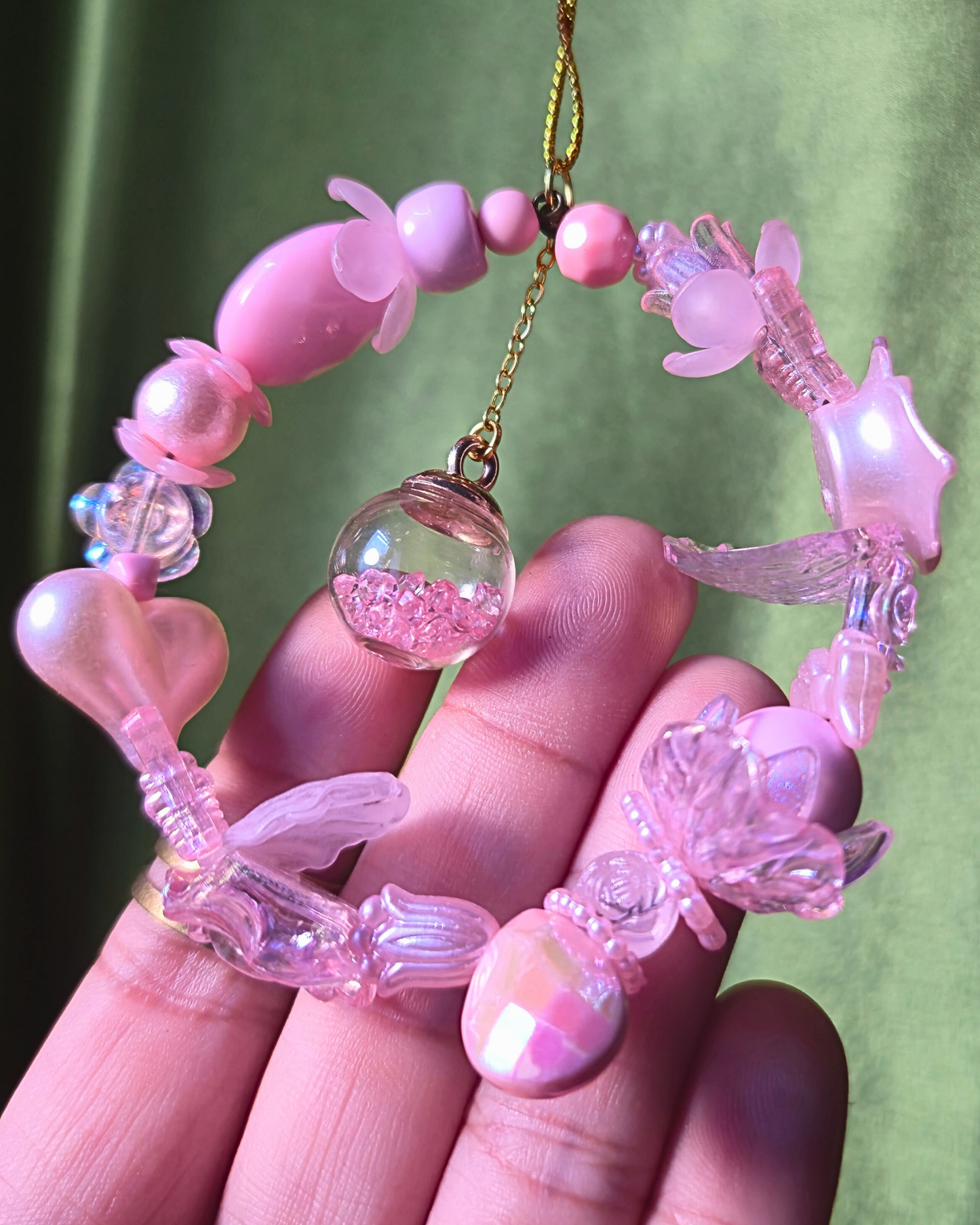 [LIMITED] Handmade Ornament Keychain - Candy Pink