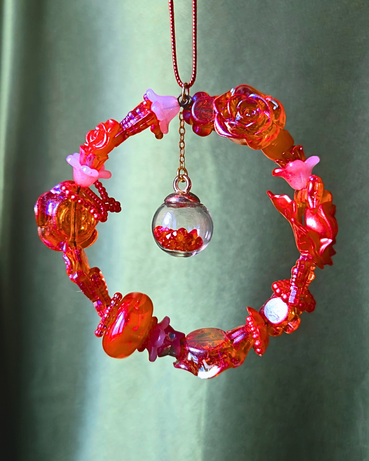 [LIMITED] Handmade Ornament Keychain - Christmas Red