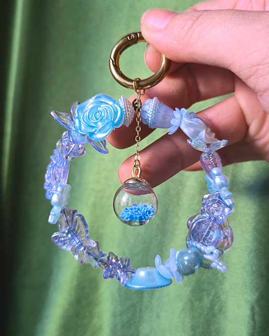 Handmade Ornament Keychain - Winter Blue