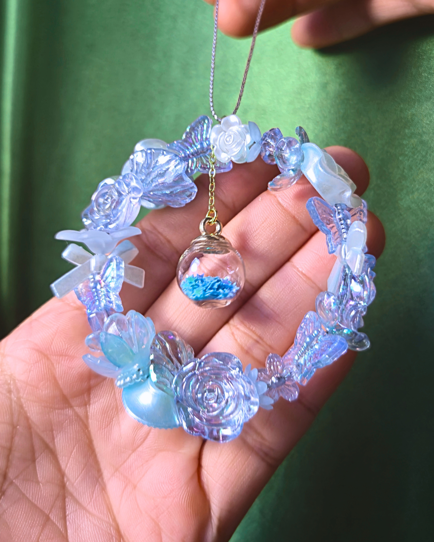 [LIMITED] Handmade Ornament Keychain - Winter Blue