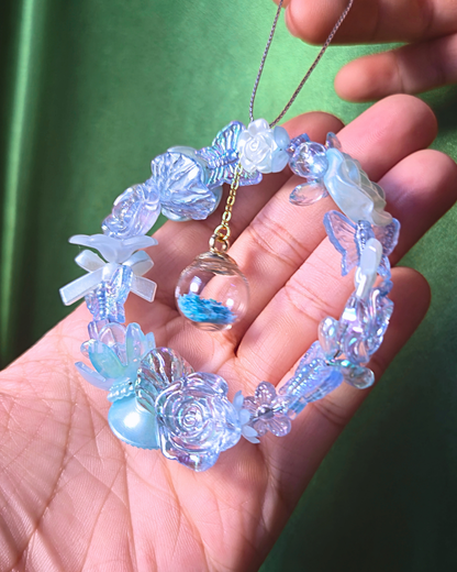 [LIMITED] Handmade Ornament Keychain - Winter Blue