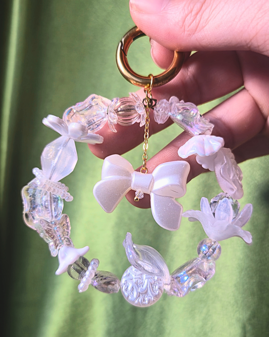 Handmade Ornament Keychain - Winter White