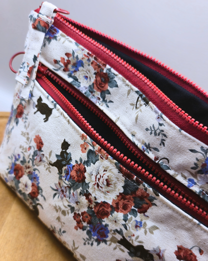 Large Handmade Pouch (Double Zipper)